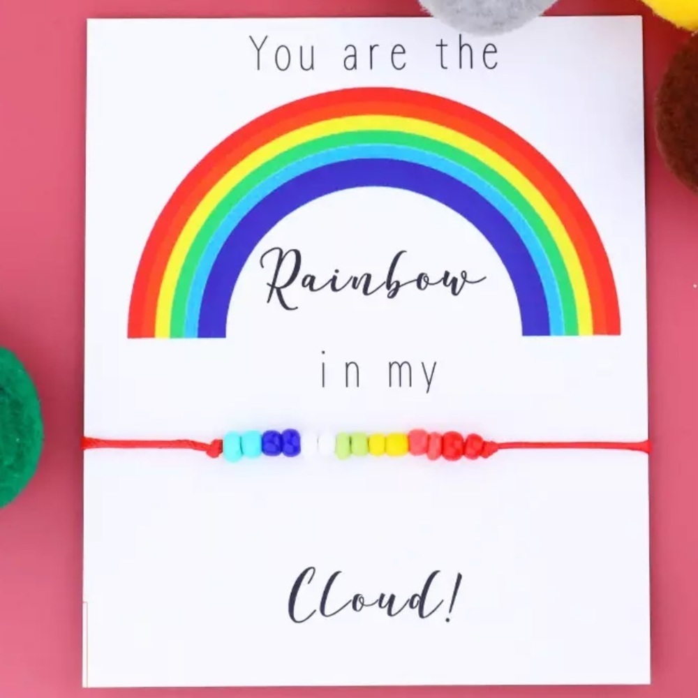 NEW You are the Rainbow in my Cloud Wish Bracelet